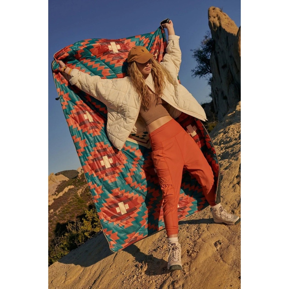 Free People‎ Take a Hike Harem Ribbed Cargo Pants Womens XS Orange Athleisure